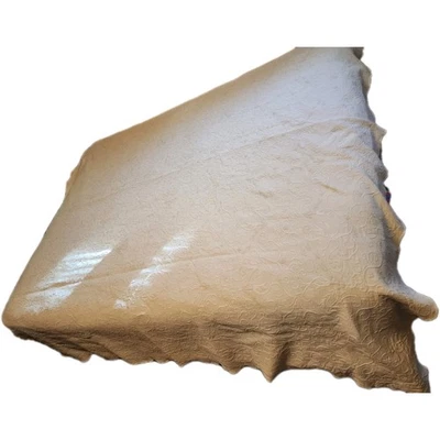 Coverlet & Shams Colchas Domingos Scalloped F/ Q 84x92" Matelasse Antique White - Image 1 of 4