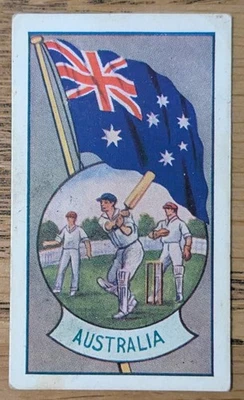 1936 Allen's Confectionery Card - Sports & Flags of Nations #1 Australia Cricket - image 1 of 2