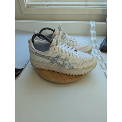 Asics Japan S Shoes Womens 10 White Iridescent Stripe Leather Casual 1202A300 - Image 1 of 4