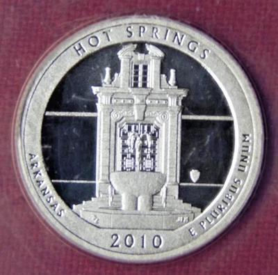 2010 S Hot Springs Silver Washington Qtr ANACS PR70 DCAM ~ Free USA Shipping - Image 1 of 4