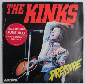 THE KINKS - FRANCE SP (7") "PRESSURE" (PROMO STICKER) - Picture 1 of 2