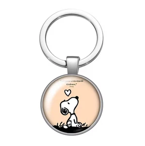 Snoopy Love Peanuts Cartera Llavero Dije Llavero Colgante Coche Clip de Metal Anime - Imagen 1 de 2