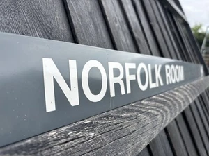 USAF Lakenheath RAF Metal Sign “Norfolk Room” Rare Original Reclaimed - Picture 1 of 8