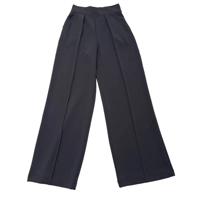 H&M女式裤子XS宽腿针织弹性腰部时尚舒适深灰色 — 第 1/4 张图片