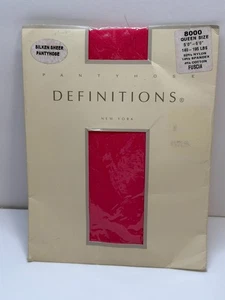 DEFINITIONS Panty Hose Size: Queen Size Color: Fuscia - Picture 1 of 4