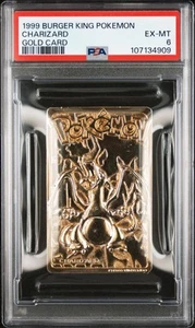 Charizard Pokemon Card Burger King 23K Gold Plated Promo Nintendo WOTC PSA 6 - Picture 1 of 3