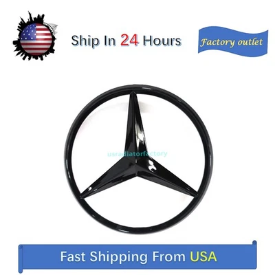 Emblema de maletero estrella negro brillante Mercedes AMG clase C para placa de logotipo de tapa trasera W204 Foto 1 de 4