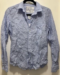 Frank & Eileen Barry Tailored Button Up Shirt Classic Pale Blue Women's M - Picture 1 of 3