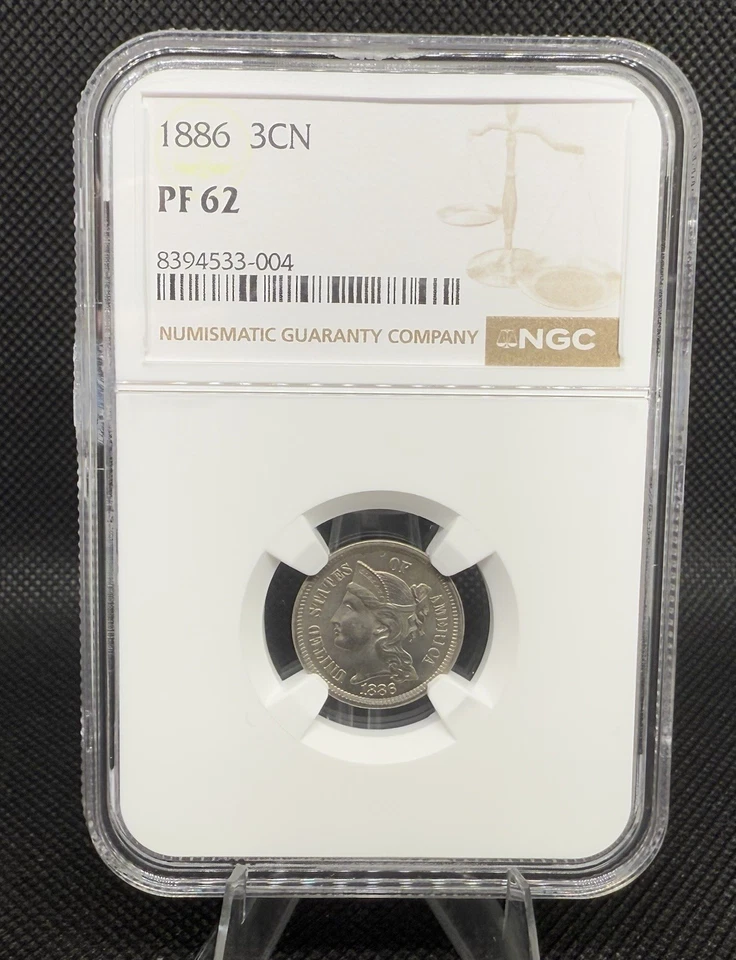 1886 3CN Three Cent Nickel NGC PF 62 - Image 1 of 4
