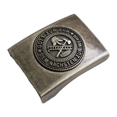GRAVURMANUFAKTURBERLIN Koppelschloss Feuerwehr - Gott zur Ehr - für 4,5 cm breite Koppelgürtel