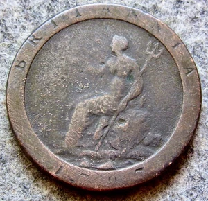 GREAT BRITAIN GEORGE III 1797 PENNY - CARTWHEEL LARGE COPPER COIN km# 618 - Picture 1 of 6