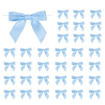 50Pcs 3,5» маленький атласная лента Twist галстук банты для свадьбы день рождения темно-синий - Изображение 1 из 4