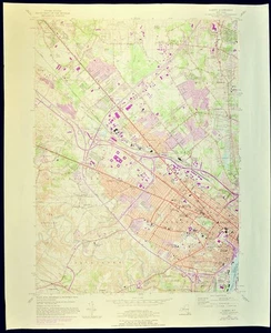 Albany Map of Newtonville New York Roessleville Latham Maywood Loudonville - Picture 1 of 9
