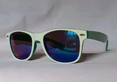 Unbranded 090-01 Sunglasses White/blue Grey Mirror Lenses 59□16-140 - Image 1 of 4