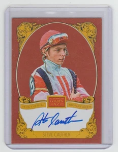 Steve Cauthen 2013 Panini Edad de Oro Firmas Históricas Autógrafo EN TARJETA AUTO - Imagen 1 de 2