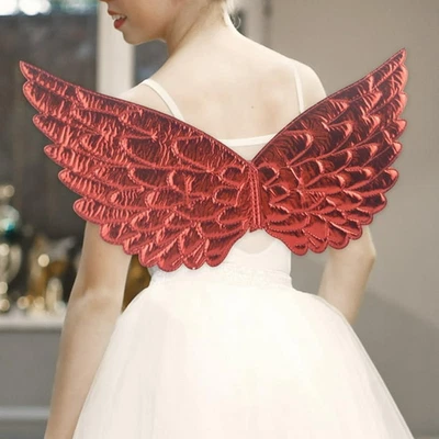Disfraz de Alas de Ángel Rojo para Niños Cosplay Dress-up Demon Foto 1 de 4