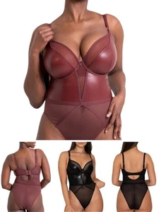 Curvy Kate Lucky Star Plunge Bodysuit Underwired Non Padded Sheer Lingerie - Picture 1 of 13