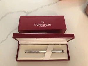 Caran D'ache Ecridor Fountain Pen - Silver Plated - Medium Point NEW - Picture 1 of 6