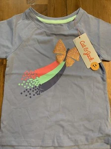 Blue Butterfly shirt NWT 2T girls Cat & Jack - Picture 1 of 1