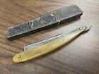 Antique Pressed Horn George Wostenholm and Sons Barber's THE IXL Razor - Huge