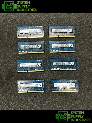 8 x SK Hynix 4GB PC3L-12800S 1600Mhz DDR3 Memory RAM SODIMM HMT451S6BFR8A-PB - Image 1 of 3
