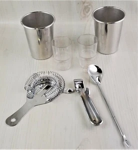 Stainless Steel Cocktail Mixer Drink Bartender Martini Tools Bar Set Kit - Picture 1 of 2