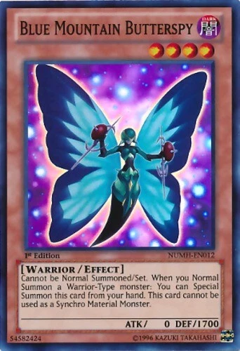 YUGIOH - Blue Mountain Butterspy - NUMH-EN012 - Super Rare - Unlimited - NM - FL - Image 1 of 1