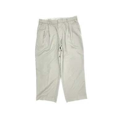 Pantalones chinos John Henry plisados de pierna recta para mujer talla 36x25 beige tostado Foto 1 de 4
