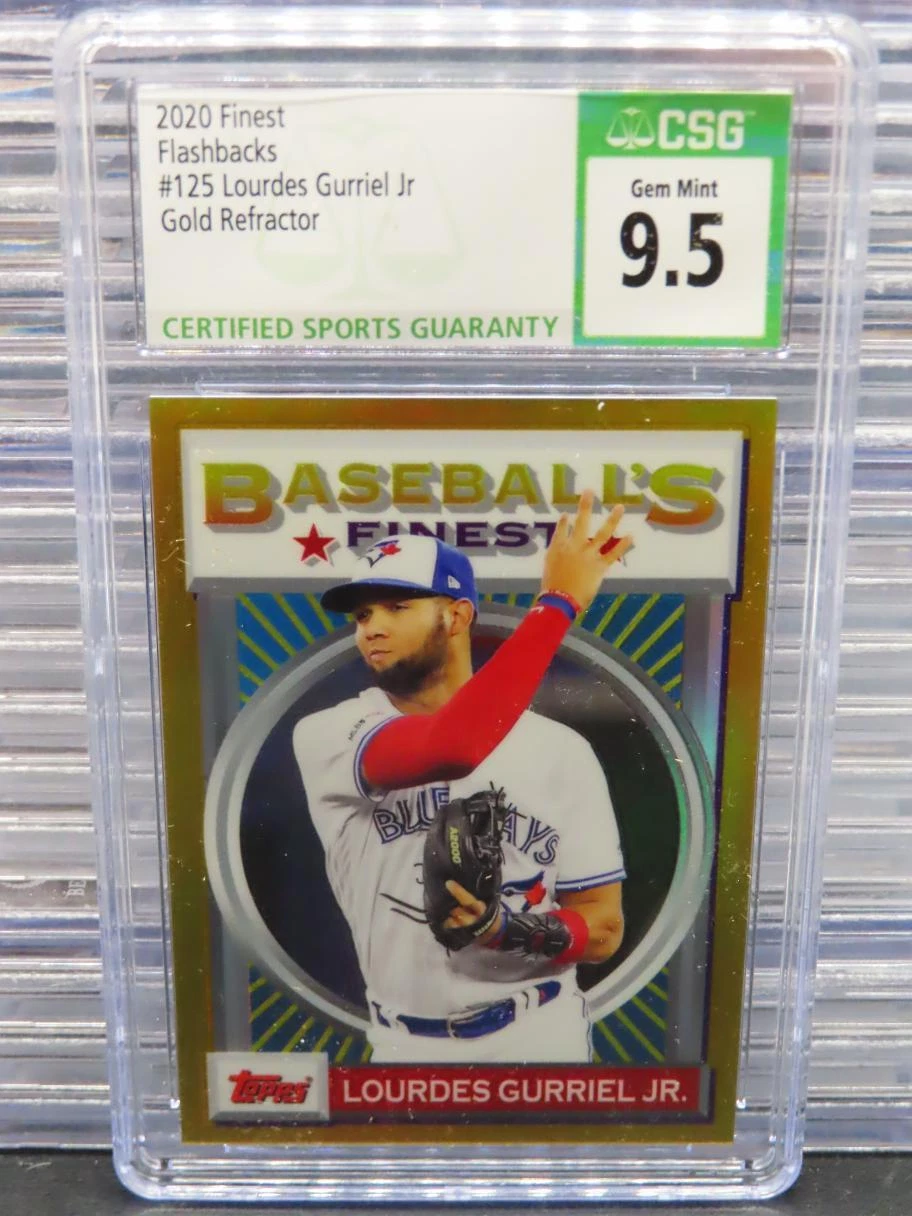 2020 Topps Finest Flashbacks Lourdes Gurriel Jr Gold Refractor #43/50 CSG 9.5