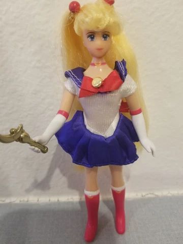 RARE 1995 Sailor Moon 6" Toei Irwin Action Figure Adventure Doll + Wand & Tiara Cover