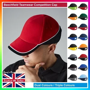 Beechfield Teamwear Baseball Wettkampfkappe - Unisex gebogene Spitze verstellbare Mütze - Bild 1 von 28