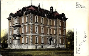 Cartolina Kansas, KS, Paola, Paola High School 1908 - Foto 1 di 2