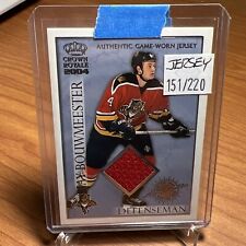 2003-04 Crown Royale Game Worn Patch Jay Bouwmeester Florida Panthers! #151/220
