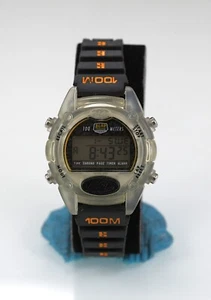 Fossil FSL Watch Women Clear Plastic Black 100m Light Alarm Chron Date Quartz - Picture 1 of 6