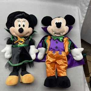 Disney Mickey & Minnie Mouse Door / Porch Greeters Halloween Witch & Vampire 22" - Picture 1 of 14