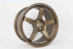 18x9.5 +22 F, 18x10.5 +22 R, Endless Forged F01 5x120 Bronze Wheels (Set of 4) - Picture 1 of 3