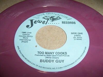 BUDDY GUY / JESSE FORTUNE- TOO MANY COOKS- 45, PURPLE VINYL JEWEL J-873 (VG/VG+) - Image 1 of 2