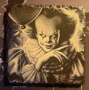 10x10cm IT Horror Movie inspired pennywise slate coaster (4") - Picture 1 of 7