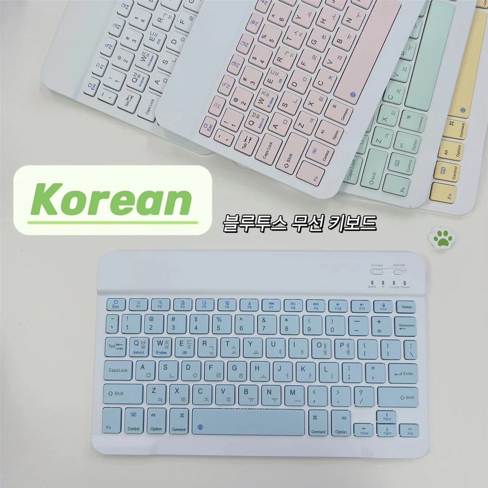 Korean Language Ultra-Thin Bluetooth Keyboard | Rechargeable Silent Multi-Device - Image 1 of 4