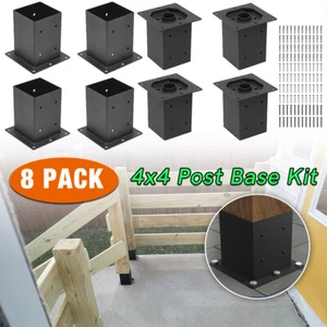 8er-Pack Schwerlast 4x4 Post Basis Kit für Deck, Zaun, Briefkasten, Pergola Stützen - Bild 1 von 18