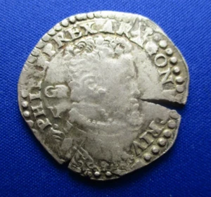 IMPERIO ESPAÑOL NAPOLES FELIPE II 1/2 DUCADO GR/VP - Photo 1/2