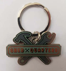 Shed Quarters Metal & Enamel Hammer & Spanner Keyring Fathers Day, Dad, Pop - Picture 1 of 1