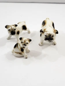 Juego de 3 cachorros de porcelana en miniatura vintage de 1"-2" - Imagen 1 de 12