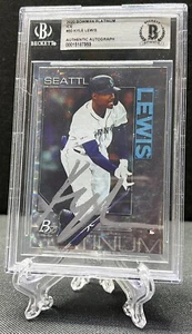 Kyle Lewis SEATTLE MARINERS Autogramm signed 2020 Bowman Plat ROOKIE Card BAS - Bild 1 von 1