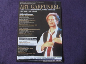 ART GARFUNKEL - A5 PROMO TOUR FLYER (PC 5) - Picture 1 of 2