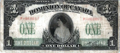 Canada 1 Dollar 1917 Banknote - Image 1 of 3