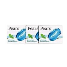 NEW Pears Blue Soap 75 gm X 6 pack SOFT & FRESH GLYCERIN & MINT SOAP Soap Bars