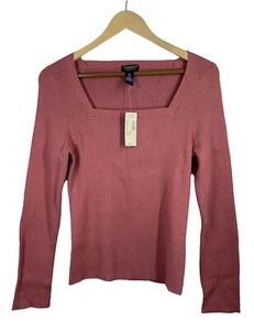 Womens AMERICAN EAGLE OUTFITTERS Sz. XL Square Neck Rib Knit Long Sleeve Sweater - Imagen 1 de 12