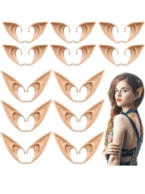 12 Pairs of Fairy Ears Elf Ears, Cosplay Costume Accessory Made of Soft Material - Image 1 of 4