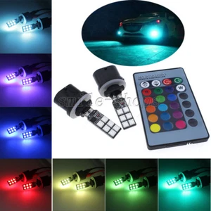 2Pcs 880 885 893 12-SMD RGB 3K 8K 10K LED Fog Lights Driving Bulbs + Controller - Picture 1 of 12